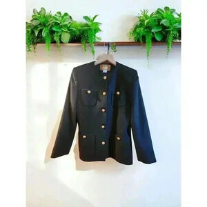 Saville Women's Jacket Buttons Front Size 6 100% Pure Wool Black Blazer